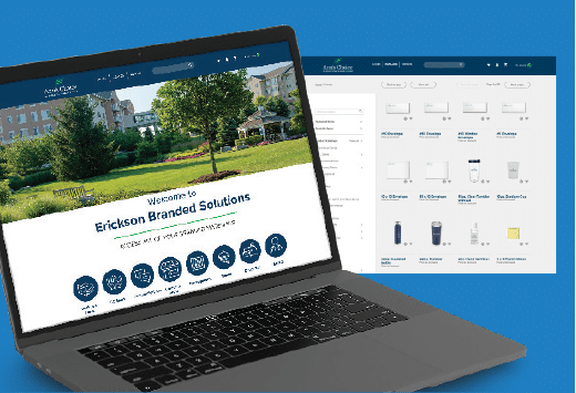 Erickson Branded Solutions on laptop